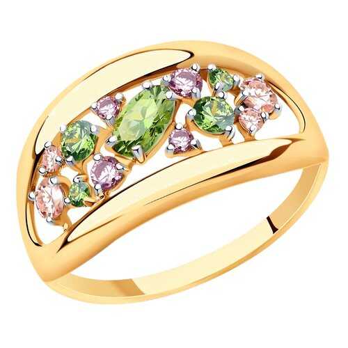 Кольцо женское SOKOLOV из золота с фианитами Swarovski 81010469 р.19 в Хендерсон