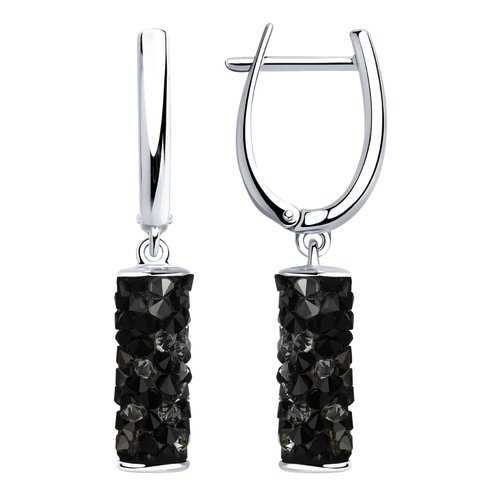 Серьги SOKOLOV из серебра с черными кристаллами Swarovski 94023182 в Хендерсон