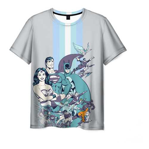 Футболка мужская ВсеМайки The Justice League серая 4XL в Хендерсон
