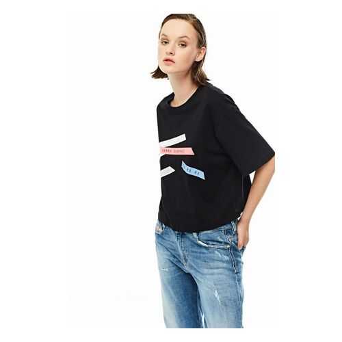 Футболка женская Armani Exchange 3HYTAS YJ5CZ черная S в Хендерсон