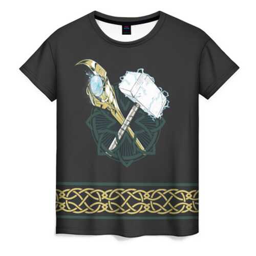 Футболка женская ВсеМайки Loki's Sceptre черная 4XL в Хендерсон